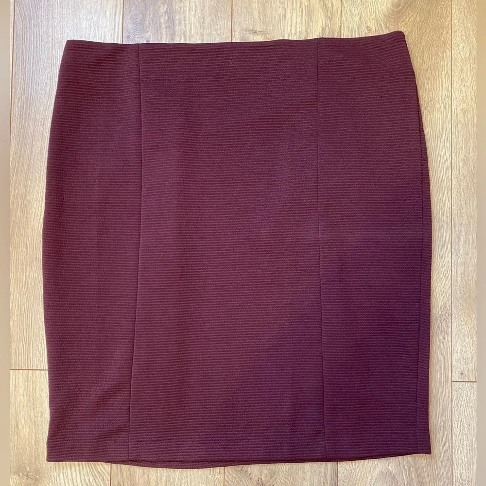 Elle | Pull On Pencil Skirt | Maroon | XL [A7]